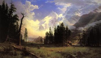 Albert Bierstadt : The Morteratsch Glacier Upper Engadine Valley Pontresina